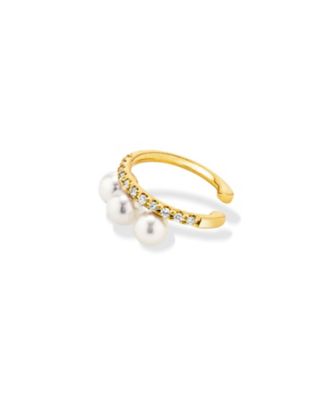 K18 イヤーカフ DIAMOND ＆ BABY AKOYA EAR