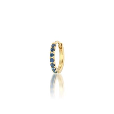 ＜STAR JEWELRY (Women)＞ＢＬＵＥ　ＳＡＰＰＨＩＲＥ　ＣＬＩＣＫ　ＨＯＯＰ　ピアス　※シングル　２ＺＰ１６１４
