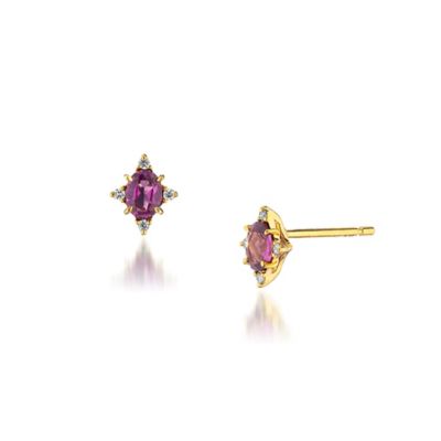 ＜STAR JEWELRY (Women)＞ＰＵＲＰＬＥ　ＧＡＲＮＥＴ　ＰＩＥＲＣＥＤ　ＥＡＲＲＩＮＧＳ　２ＺＰ１６６１