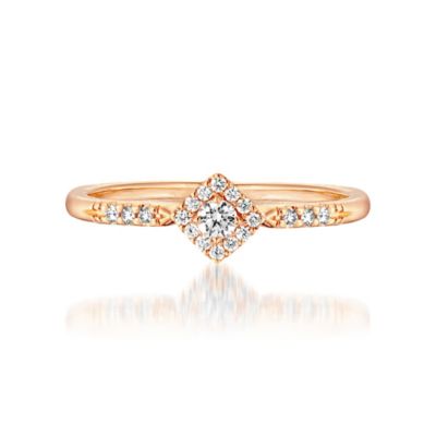 ＜STAR JEWELRY (Women)＞ＤＩＡＭＯＮＤ　ＳＱＵＡＲＥ　ＨＡＬＯ　リング　２ＺＲ１５９９