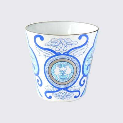 ＜ARITA PORCELAIN LAB＞ロックカップ　ＪＢ古伊万里草花紋　ブルー