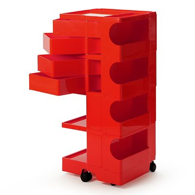 B-Line/ビーライン ボビーワゴン 4段4トレイ レッド 収納家具【三越伊勢丹/公式】