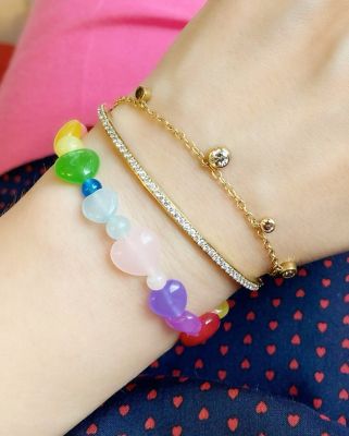 レインボーハートブレスレット　ＢＲＡＣＥＬＥＴ１６７