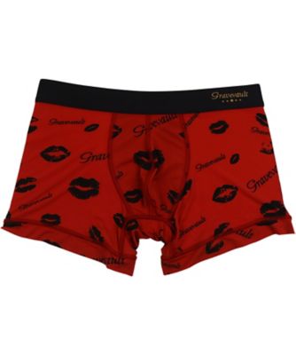 gravevault (Men)/グレイブボールト ショートボクサーパンツ 前閉じ Kiss SHORT BOXER 3052502 red パンツ・ショーツ【三越伊勢丹/公式】