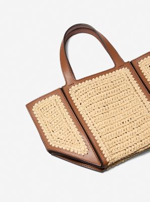 ＪＯＲＤＩ　ハンドクロシェ　ストロー　＆　レザー　トート　スモール　３０Ｓ５Ｇ９ＪＴ５Ｗ