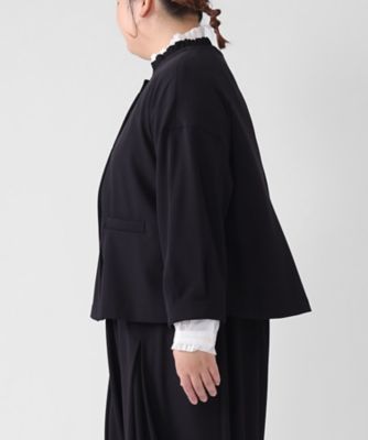 ナディアジャケット・4 プラスサイズ Chronicleフリルカラー