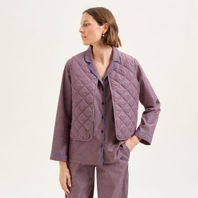 Yves Delorme/イヴ ドロ-ム レディースベスト エッソンシエル レイエ RAISIN（ワインパープル）ルームウェア【三越伊勢丹/公式】