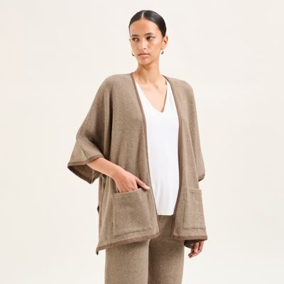 ＜Yves Delorme＞アンナ　起毛フリースポンチョ