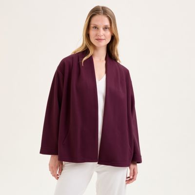 Yves Delorme/イヴ ドロ-ム サラ フリースポンチョ/RAISIN RAISIN（ワインパープル）ルームウェア【三越伊勢丹/公式】
