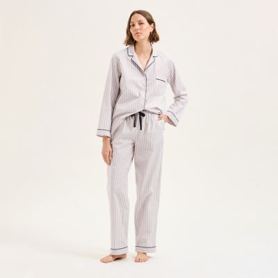 ＜Yves Delorme＞レディース長袖パジャマ　エッソンシエル　レイエ