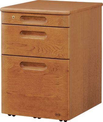 浜本工芸 (Baby & Kids)/ハマモトコウゲイ No.32 ワゴン 移動袖A ダークオーク 机・デスク【三越伊勢丹/公式】