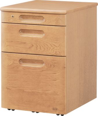 浜本工芸 (Baby & Kids)/ハマモトコウゲイ No.32 ワゴン 移動袖A ナチュラルオーク 机・デスク【三越伊勢丹/公式】