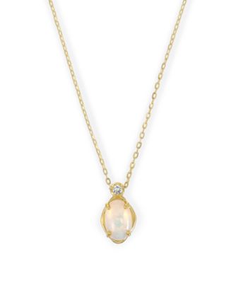 ＜festaria bijou SOPHIA (Women)＞Ｋ１０ＹＧオパールダイヤモンドネックレス
