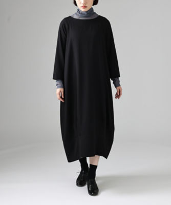 ＜BASCO (Women/大きいサイズ)＞Ｃｈｒｏｎｉｃｌｅ　リンジードレス　コクーンシルエットのラウンドネックドレス