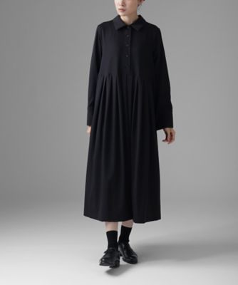 エルド Chronicle 長めカフスとタックのブラックドレス