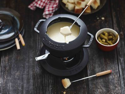 【美品】staub フォンデュセット