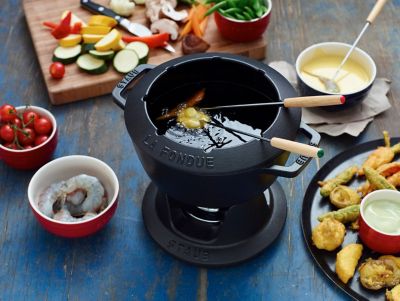 【美品】staub フォンデュセット