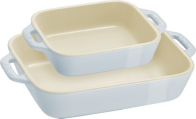 【送料無料】STAUB/ストウブ レクタンギュラーディッシュ マカロンカラー 2点セット 各色 マカロンブルー キッチン用品・調理器具【三越伊勢丹/公式】