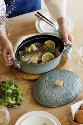 在庫あり/即出荷可 調理器具 ストウブ オーバル グレー 鍋 ホーロー 37cm staub ピコ ココット キッチン・食器