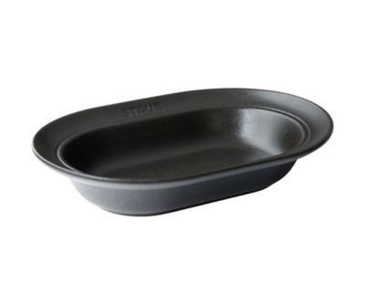 ＜STAUB＞【ＺＷＩＬＬＩＮＧおまとめ】ダイニングライン　オーバルプレート　２５ｃｍ　マットブラック