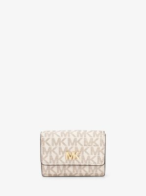 ＜MICHAEL KORS＞ＭＫ　ＦＡＣＥＴ　トライフォールド　フラップ　ウォレット　スモール　－　ＭＫシグネチャー　３２Ｔ５Ｇ５ＱＤ１Ｂ