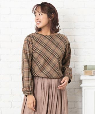 前後２ｗａｙチェック柄ブラウス プラスサイズ 三越伊勢丹オンラインストア 公式