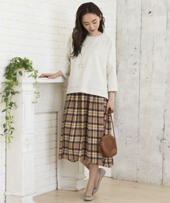 カットソー チェック柄タンクワンピアンサンブル 三越伊勢丹オンラインストア 公式