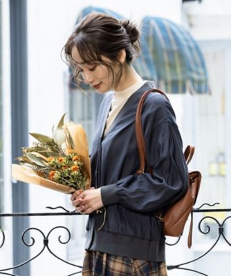 ＜sab street my standard (Women/大きいサイズ)＞リブＶネックブラウスブルゾン