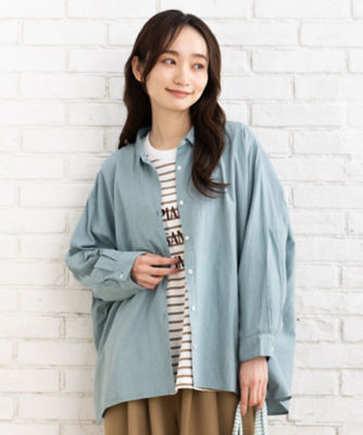 ＜sab street my standard (Women/大きいサイズ)＞スモールカラーバックギャザーシャツ　３３－０１－６４８０