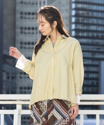 ＜sab street my standard (Women/大きいサイズ)＞ＦＯＮＴＬＡＢ　ラメストライプシャツ　３３－０１－６４９３