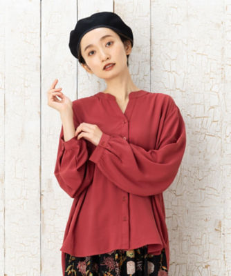 ＜sab street my standard (Women/大きいサイズ)＞ＵＶカット　スタンドカラーセミロングブラウス　プラスサイズ　３３－０１－６５２８