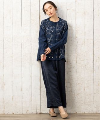 ＩＮＤＥＳＩＧＮ　サークルエンブロイダリーブラウス