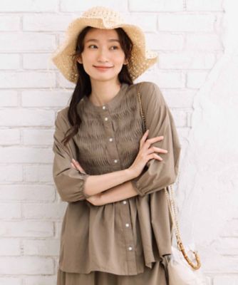sab street my standard (Women/大きいサイズ)/サブストリート　マイスタンダード ＩＮＤＥＳＩＧＮ　ツイストピンタックスタンドカラーブラウス　プラスサイズ　３３０１６６２８