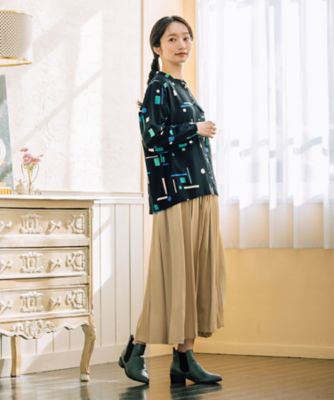 ＩＮＤＥＳＩＧＮ　カラフルジオメトリックブラウス　３３ー０１ー６６３９