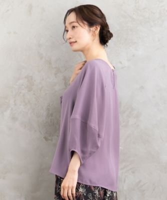 サブストリート（sab street）/【大きいサイズ】21号(6L〜) ダブルバックサテンブラウス ダブルバックサテンブラウス プラスサイズ 33ー01ー6681 | sab