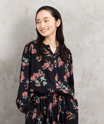 ＜sab street my standard (Women/大きいサイズ)＞ＩＮＤＥＳＩＧＮ　フラワーブーケプリントブラウス　３３ー０１ー６６８６