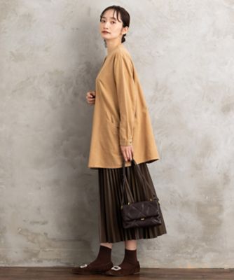 INDESIGN コーデュロイバンドカラーシャツ プラスサイズ 33