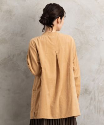 INDESIGN コーデュロイバンドカラーシャツ 33ー01ー