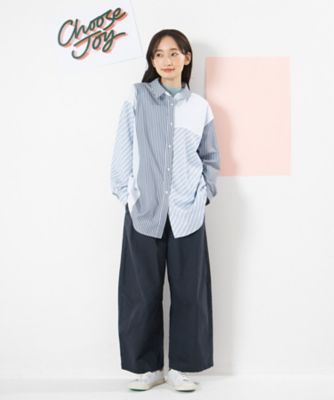 FONTLAB ストライプクレイジーパターンシャツ 33016700