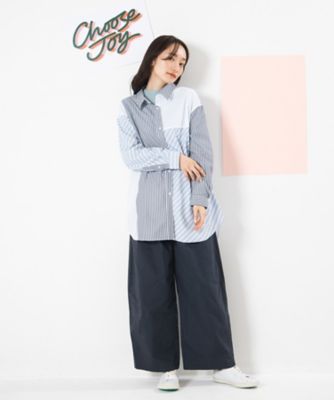 FONTLAB ストライプクレイジーパターンシャツ 33016700