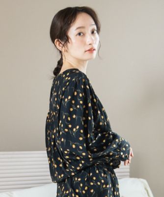 ＜sab street my standard (Women/大きいサイズ)＞パウダーサテンチューリッププリントブラウス　プラスサイズ　３３ー０１ー６７１２