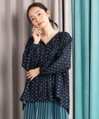 ＜sab street my standard (Women/大きいサイズ)＞フラワージャカードデニムブラウス　３３ー０１ー６７２１