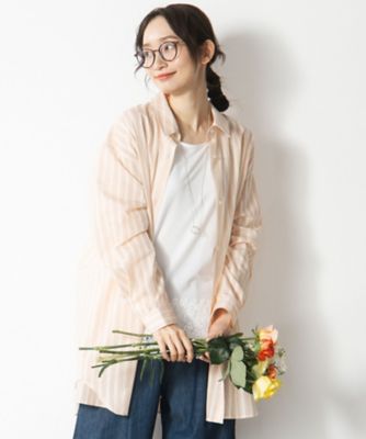 ＜sab street my standard (Women/大きいサイズ)＞ストライプジャカードシャツ　３３ー０１ー６７３３