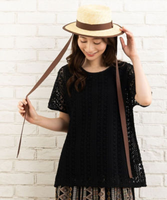 ＜sab street my standard (Women/大きいサイズ)＞クロシェ風レーストップス　３３－０３－６４５８