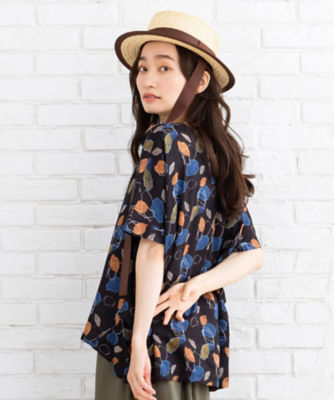 ＜sab street my standard (Women/大きいサイズ)＞カラフルストーンプリントブラウス　プラスサイズ　３３－０３－６５１９