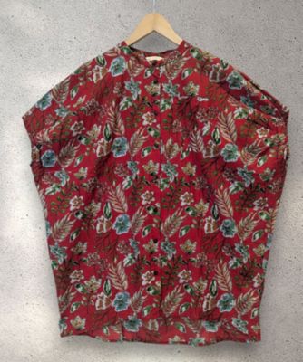 ZARA Flowy Printed Shirt Blouse Jewel Birds Floral Flowers