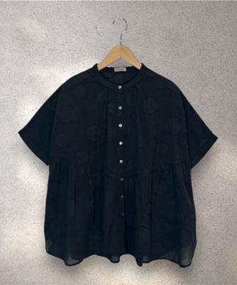 sab street my standard (Women/大きいサイズ)/サブストリート マイスタンダード ＩＮＤＥＳＩＧＮ　ドットジャカード＆エンブロイダリーブラウス　３３０３６６１３