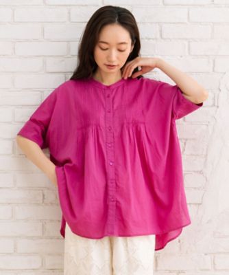 sab street my standard (Women/大きいサイズ)/サブストリート マイスタンダード INDESIGN コットンボイルピンタックブラウス 33ー03ー6629