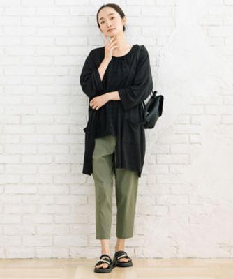 ヴィンテージギンガムジョーゼットブラウス 33ー03ー6664