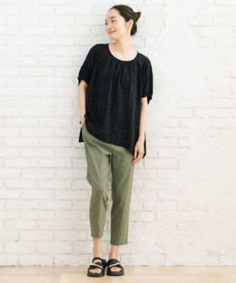 ヴィンテージギンガムジョーゼットブラウス 33ー03ー6664